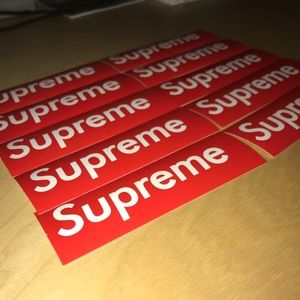 10 SMALL SUPREME STICKERS!